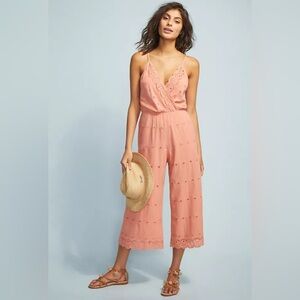 L*Space Ciara Eyelet Peach Jumpsuit Size M